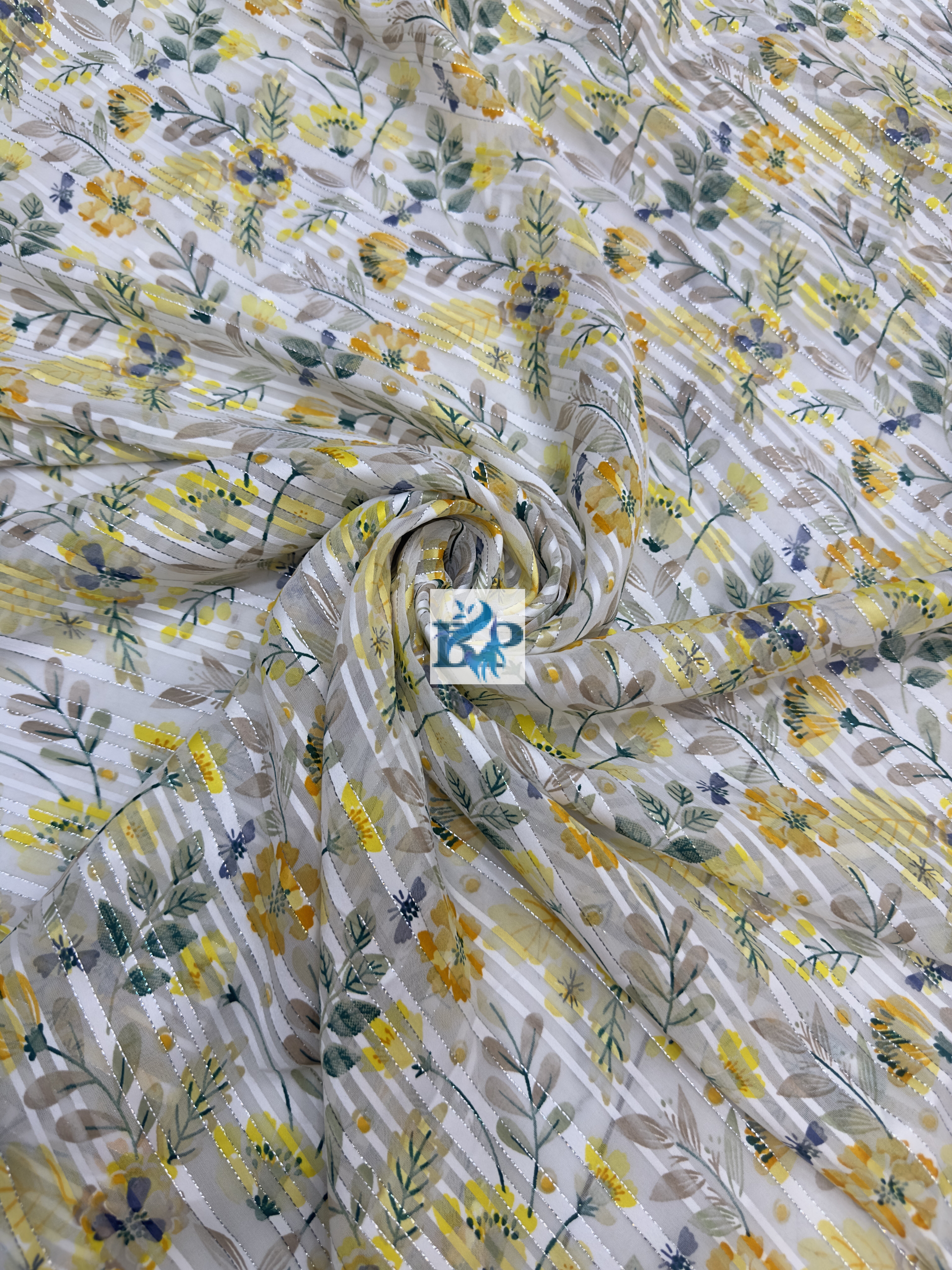 Flower print chiffon georgette