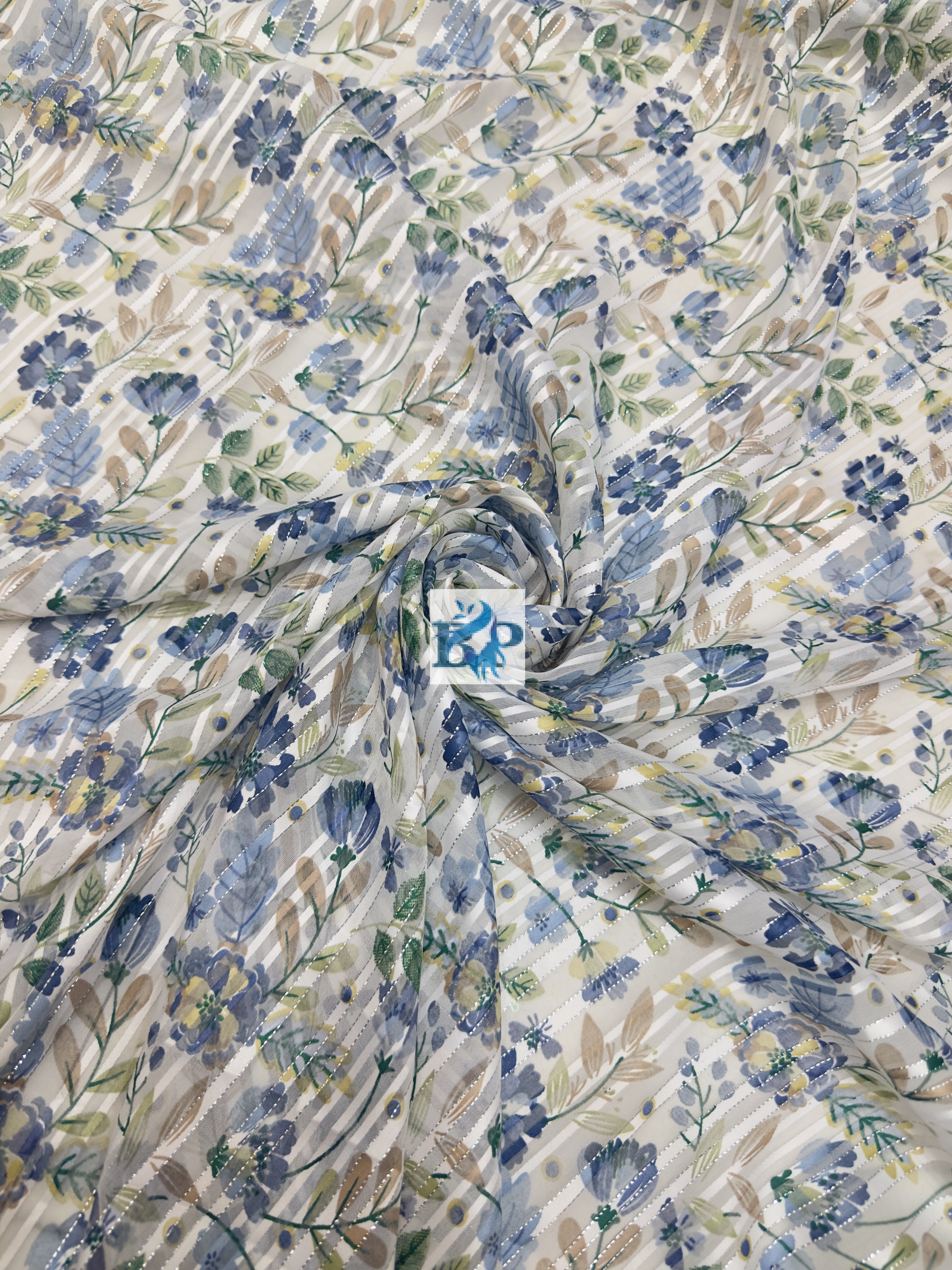 Flower print chiffon georgette