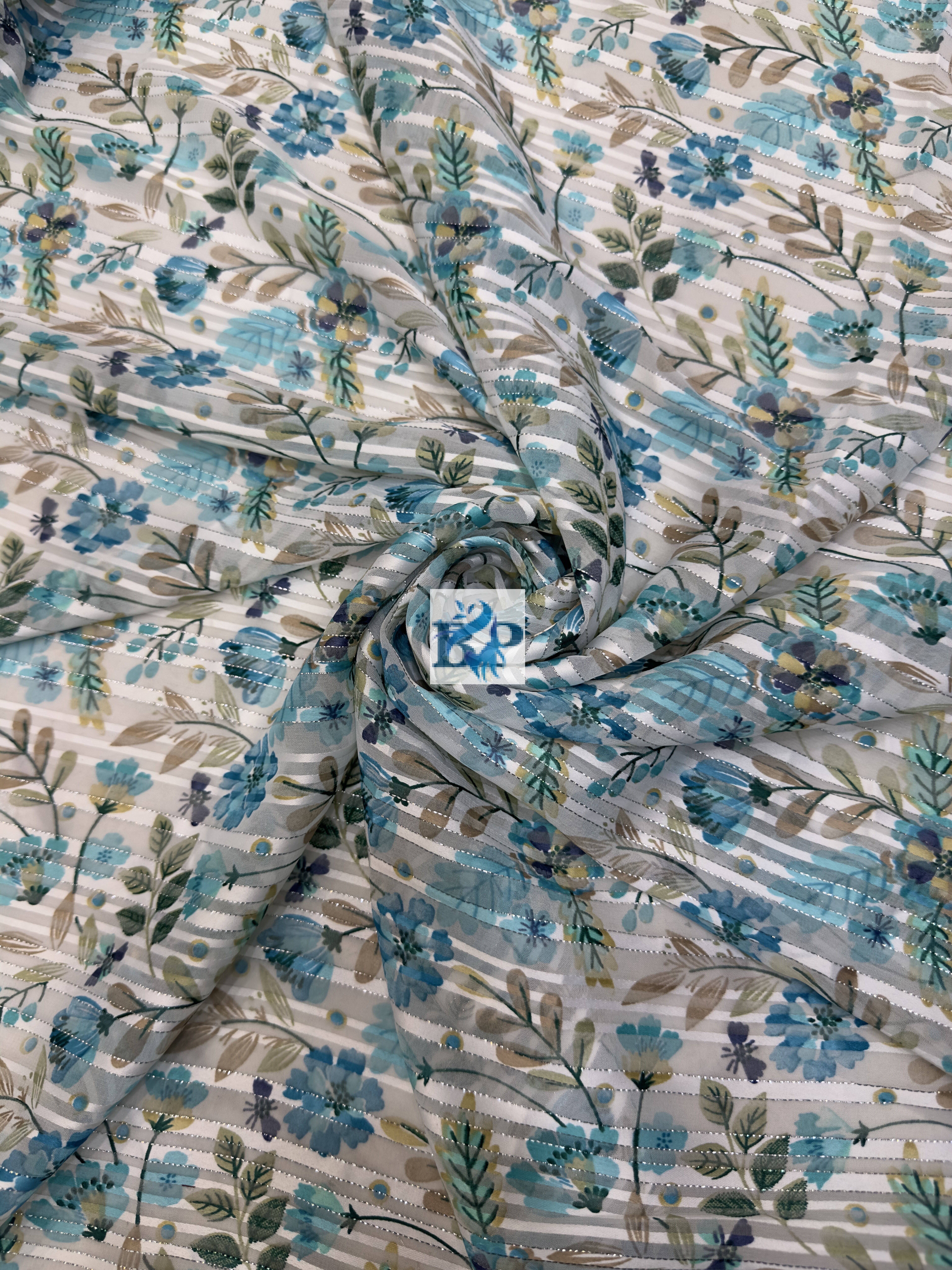 Flower print chiffon georgette
