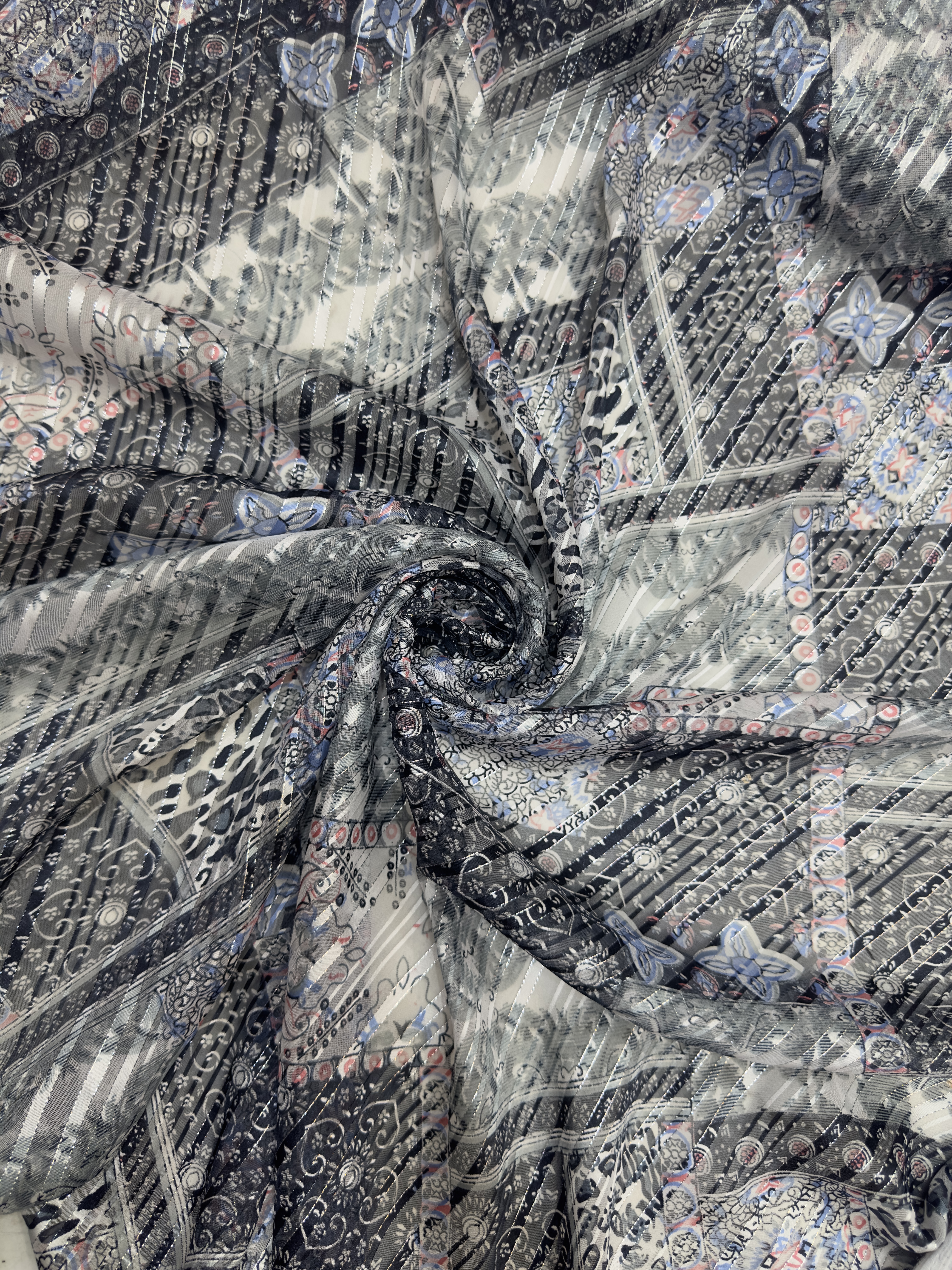 new printed chiffon georgette fabric