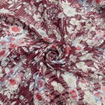Digital flower print fabric