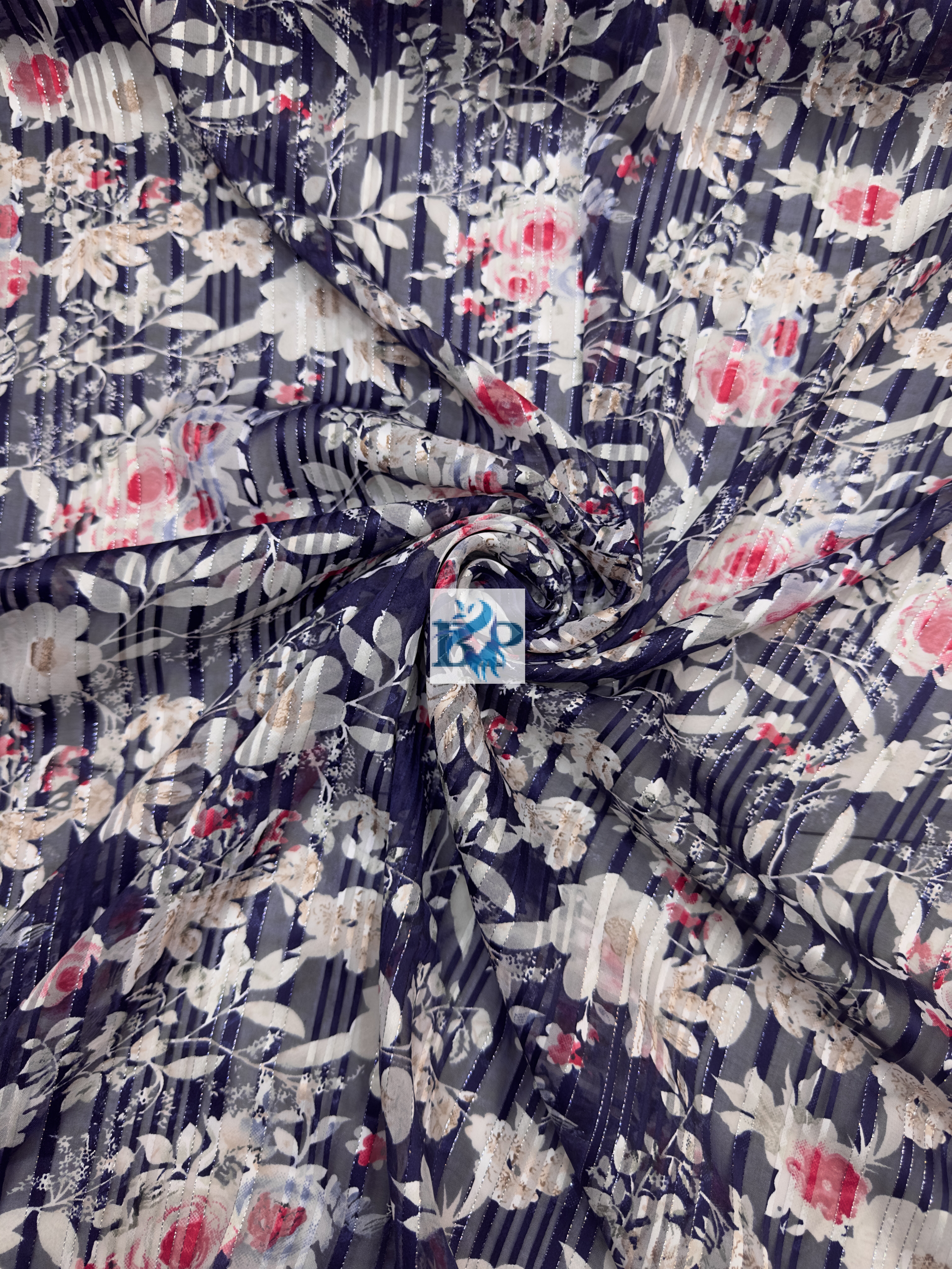 Digital flower print fabric