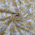 Flower printed chiffon georgette fabric