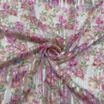 Flower printed chiffon georgette fabric