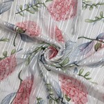 Flower print chiffon georgette fabric