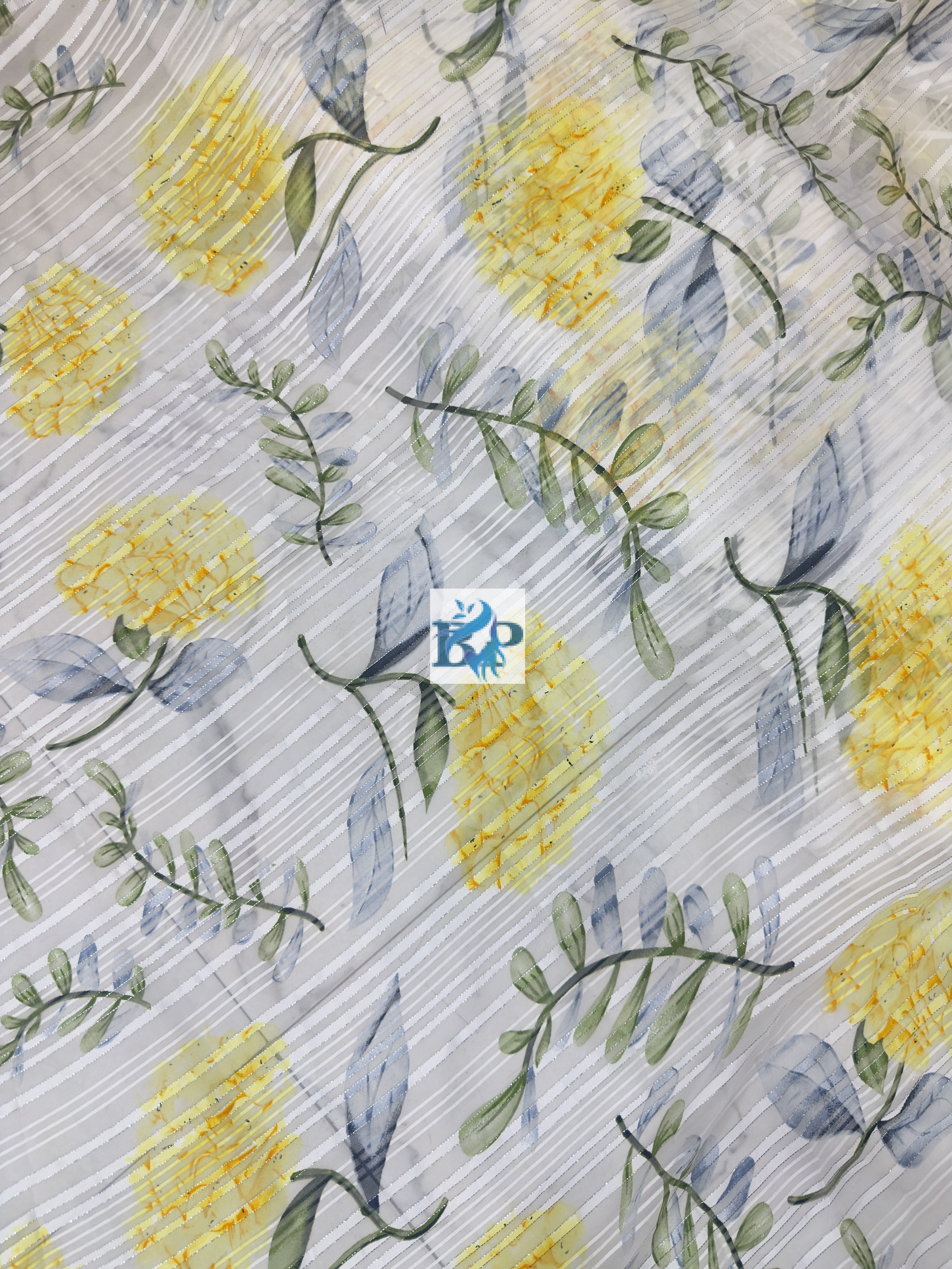 Flower print chiffon georgette fabric