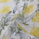 Flower print chiffon georgette fabric