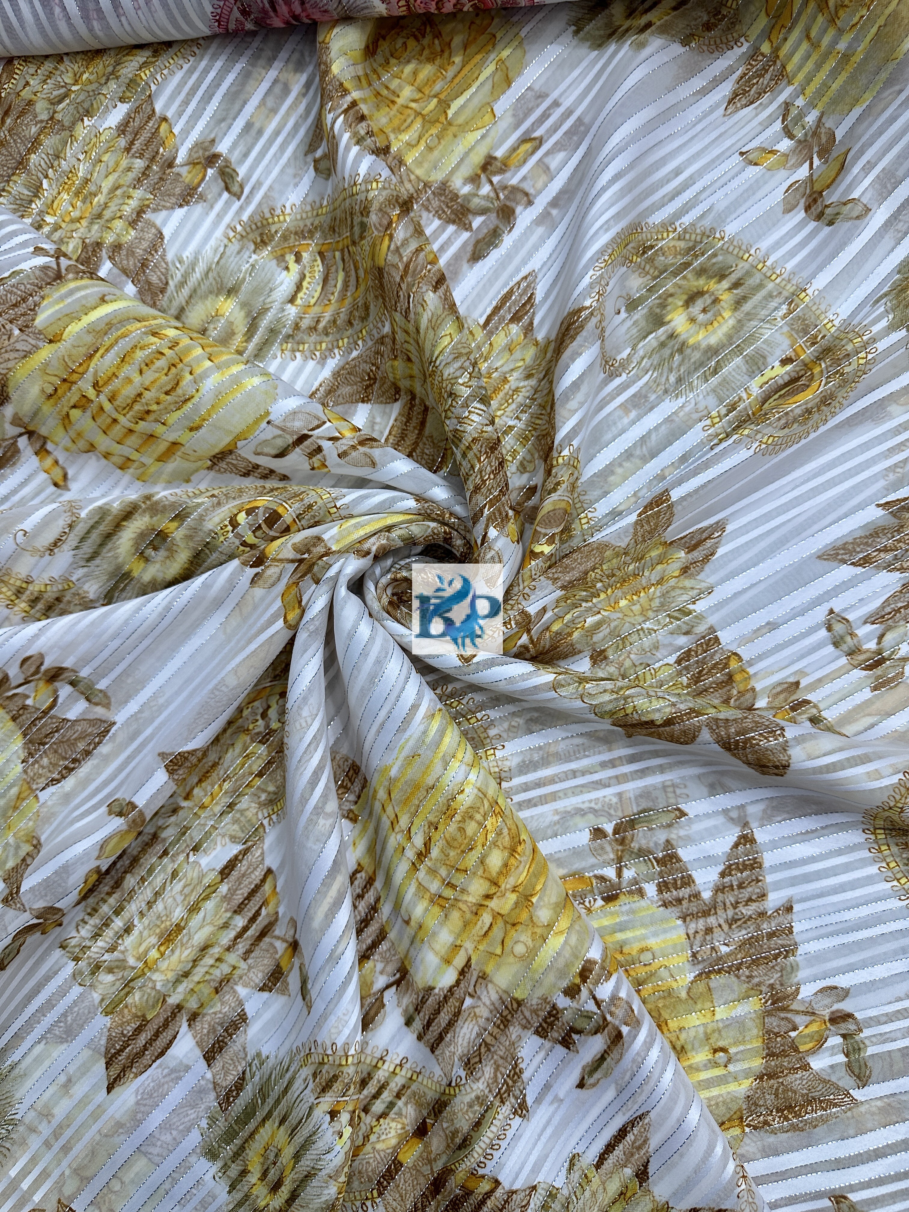 Flower print chiffon georgette fabrics