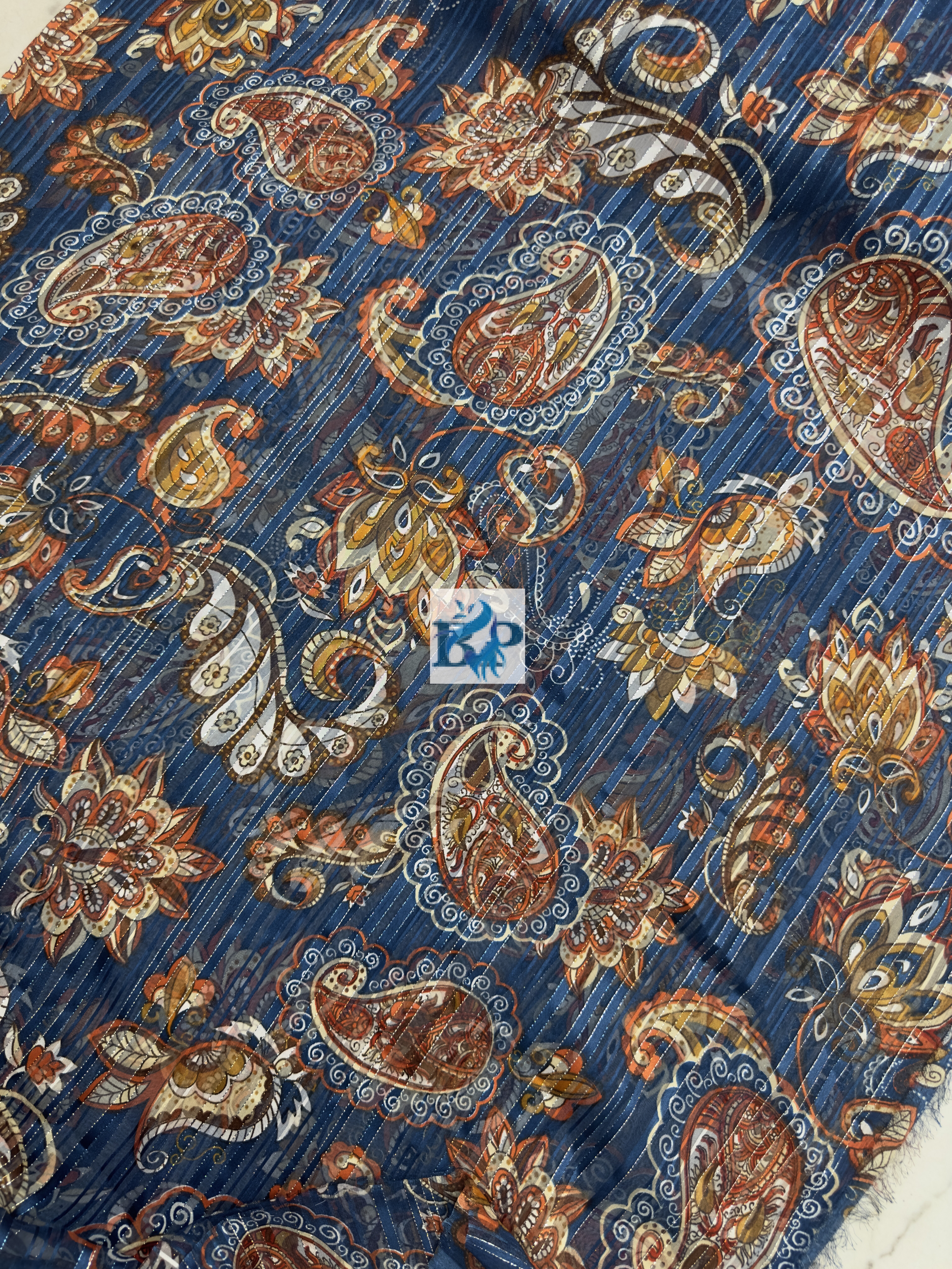 Flower print chiffon georgette fabric