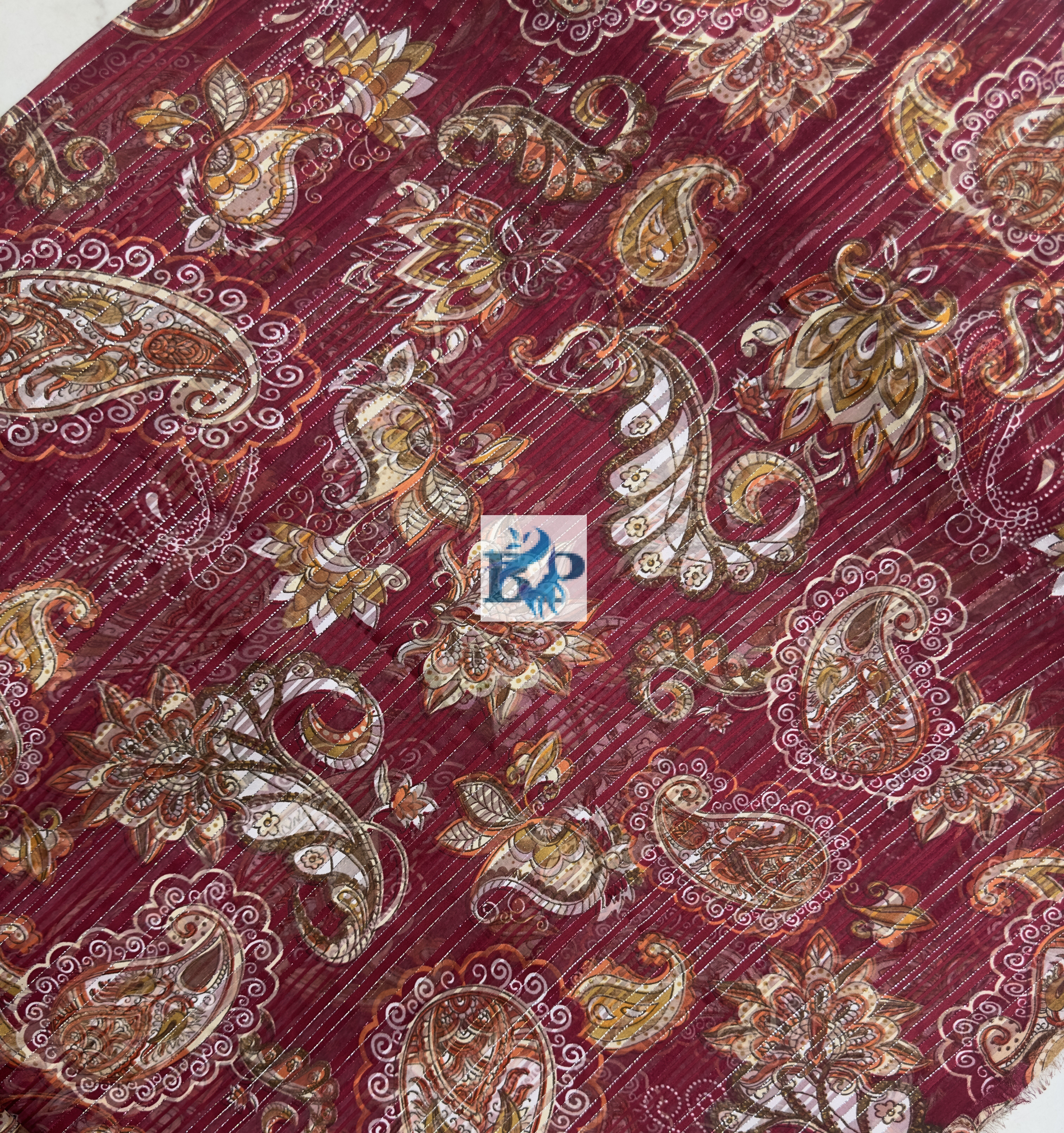 Flower print chiffon georgette fabric