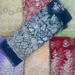 New multicolor threadwork design net fabric