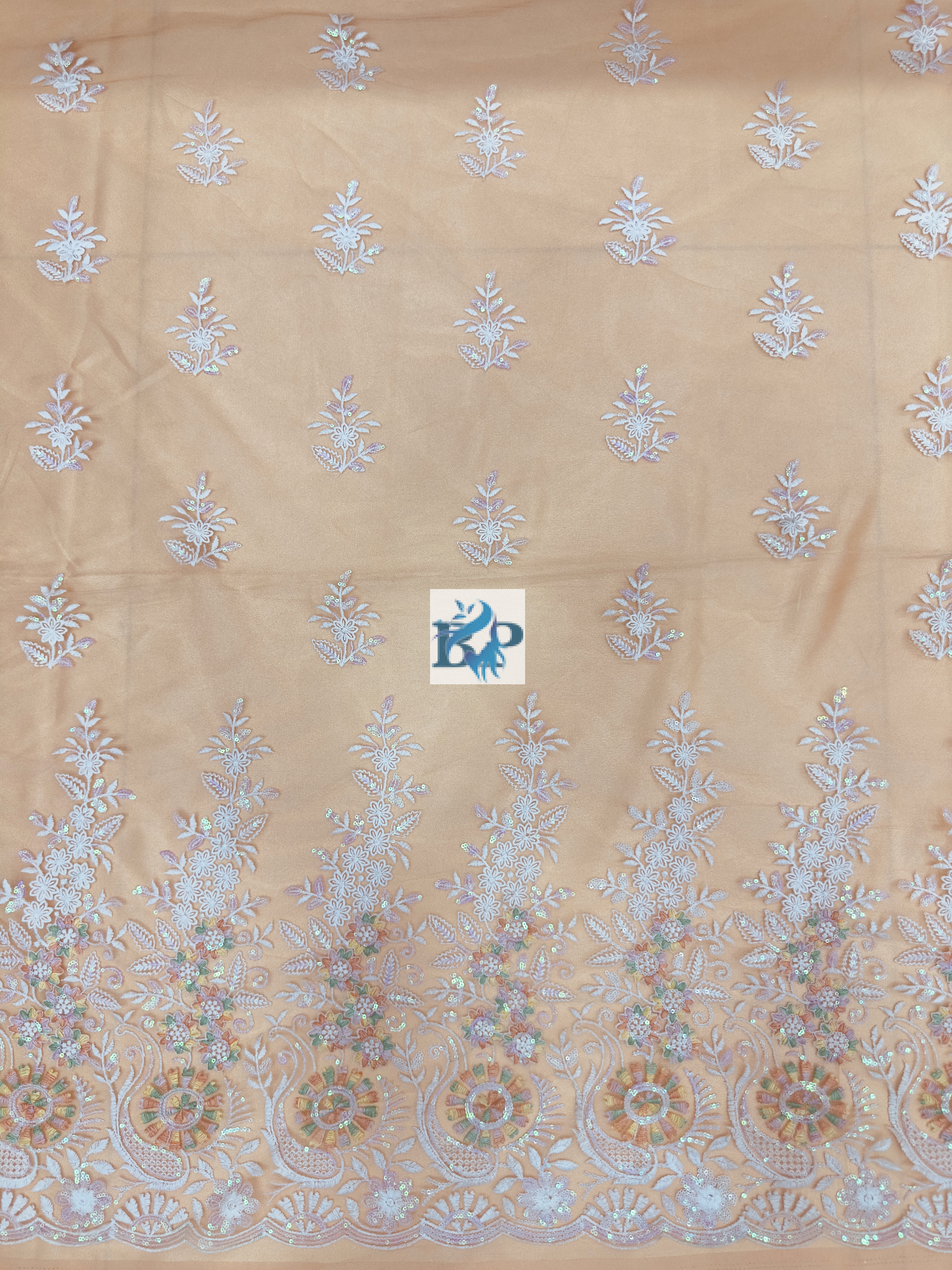 New multicolor threadwork design net fabric