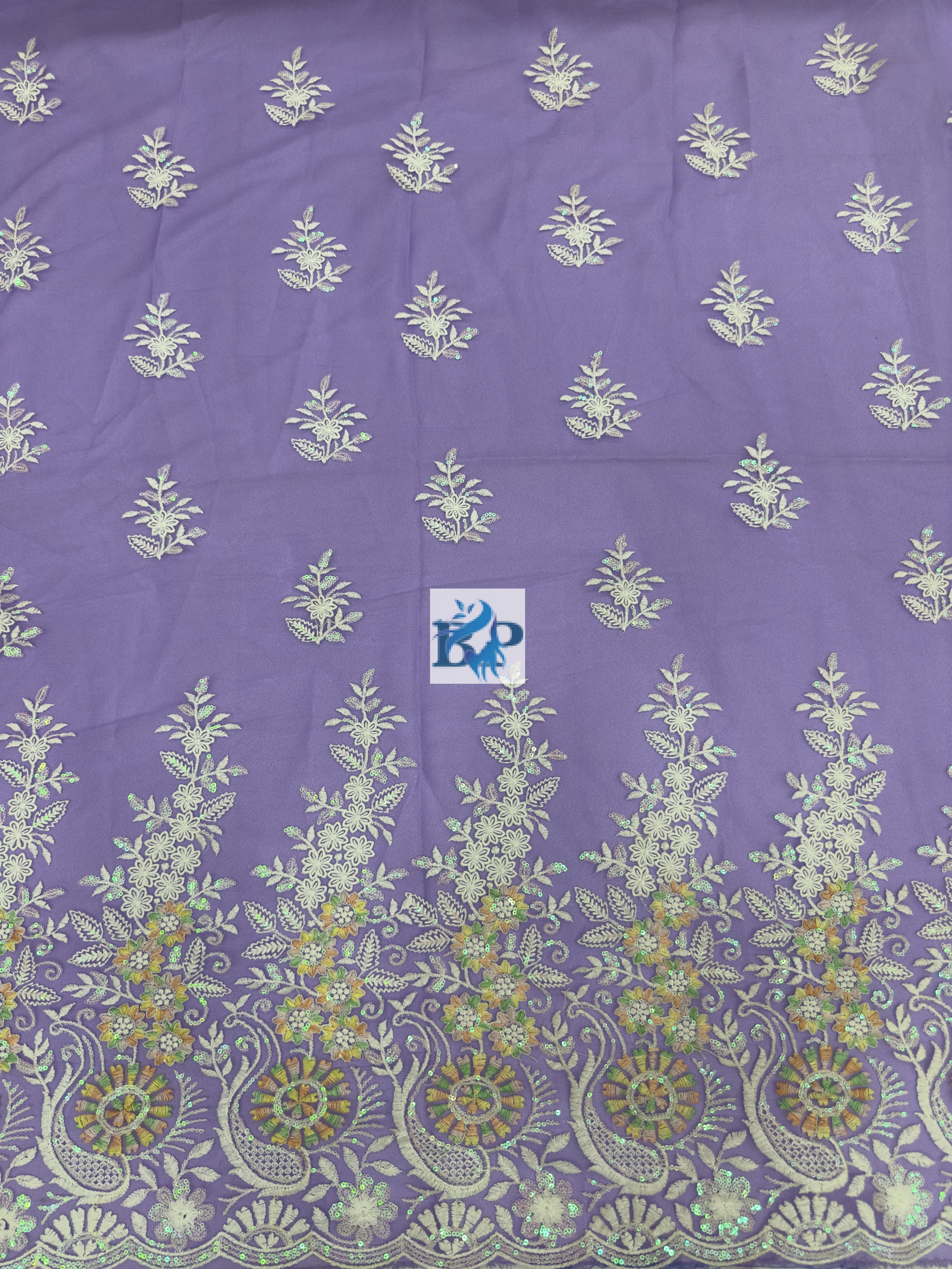 New multicolor threadwork design net fabric
