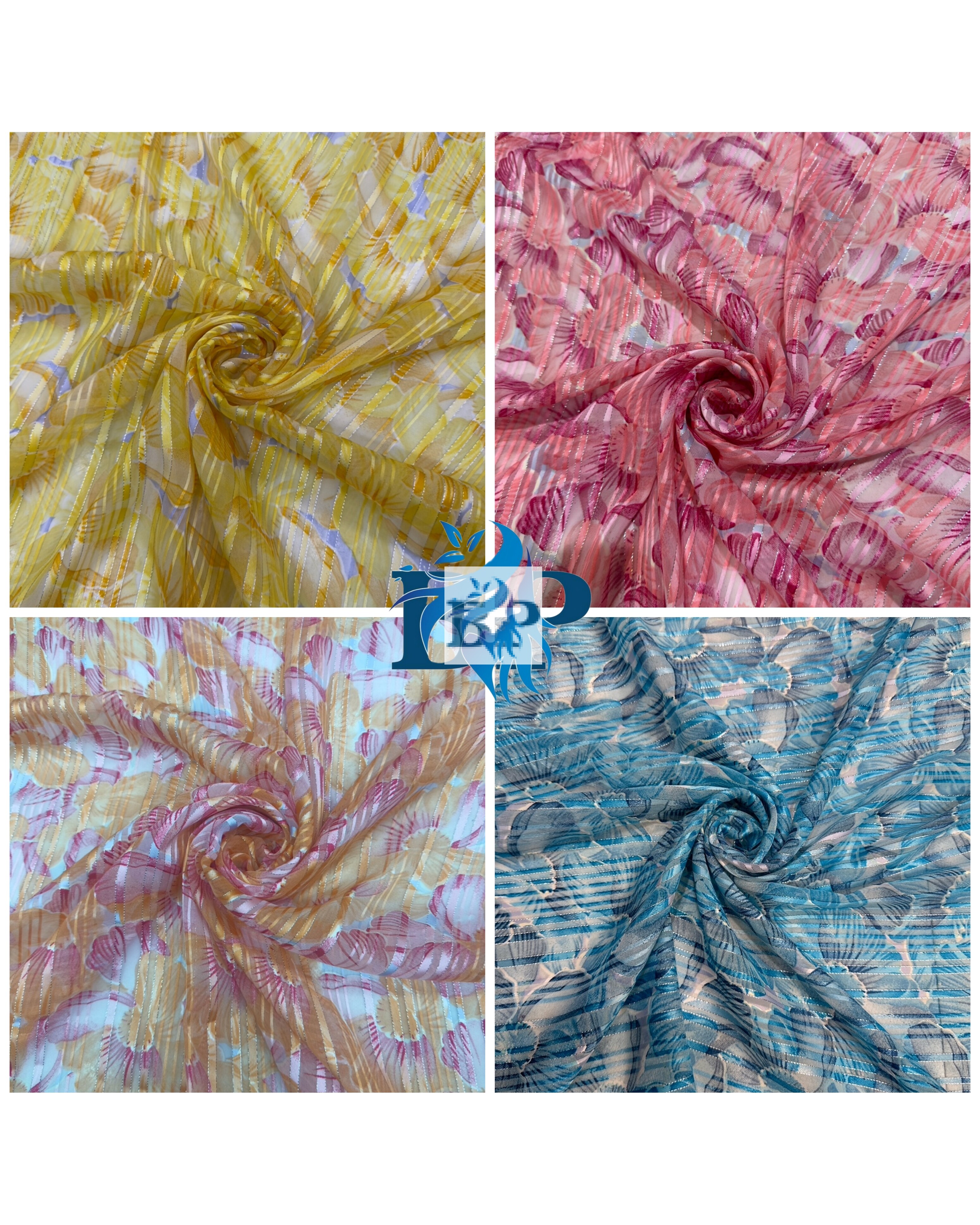 New flower printed chiffon georgette
