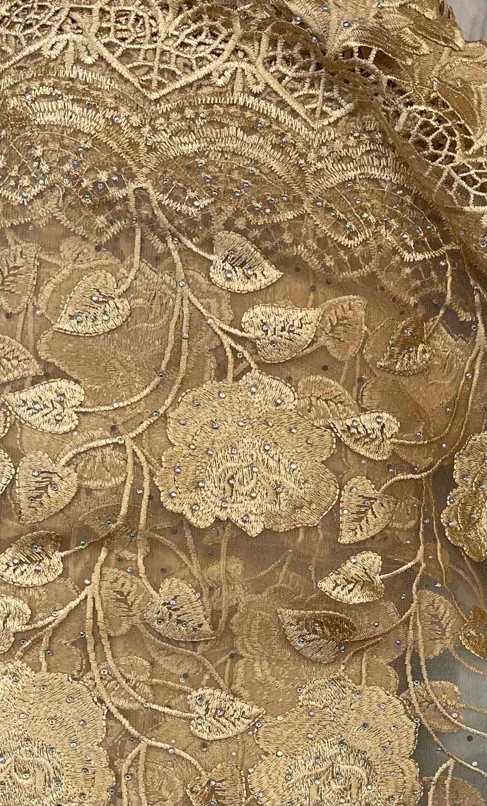CHINESE FULL RESHAM WORK FABRIC
