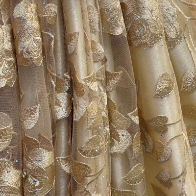 CHINESE FULL RESHAM WORK FABRIC