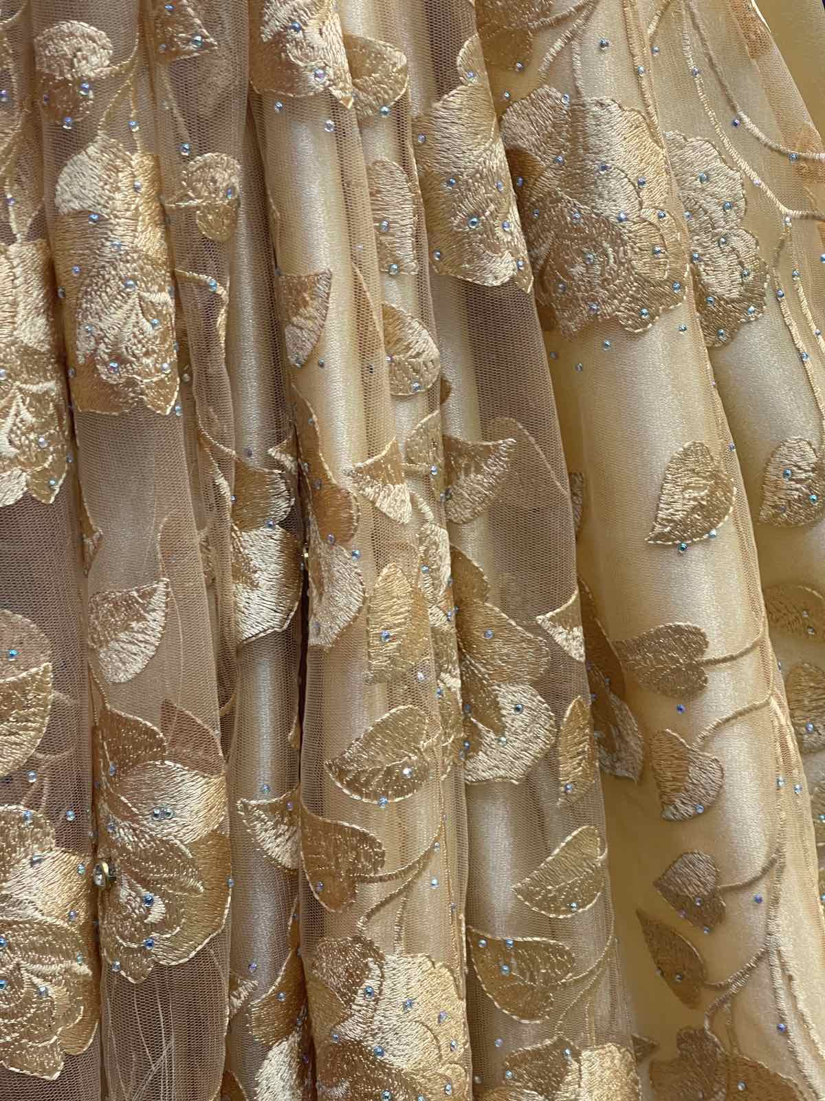 CHINESE FULL RESHAM WORK FABRIC