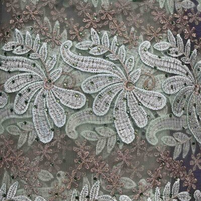 CHINESE EMBROIDERY FABRIC ( GREEN )