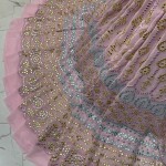 Georgette Heavy Embroidery Gottapatti  Big Width