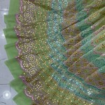 Georgette Heavy Embroidery Gottapatti  Big Width