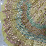 Georgette Heavy Embroidery Gottapatti  Big Width