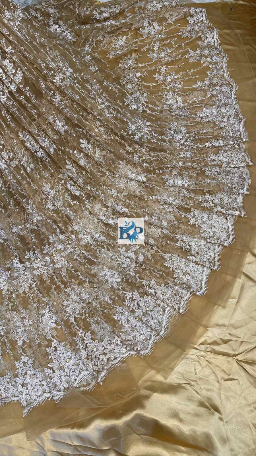 CHINESE EMBROIDERY DIFFERENT BUTTAS FABRIC ( ( GOLDEN COLLECTION )