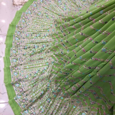 4 Sequence Georgette Lehenga Fabric