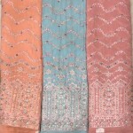 4 Sequence Georgette Lehenga Fabric