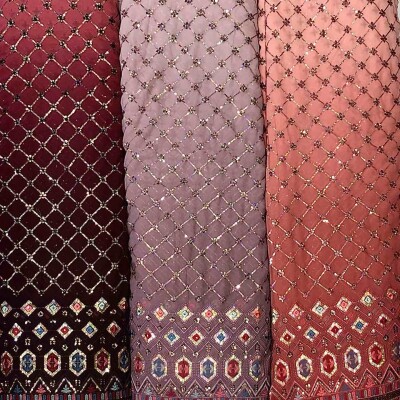 FOX GEORGETTE MULTI  COLOUR