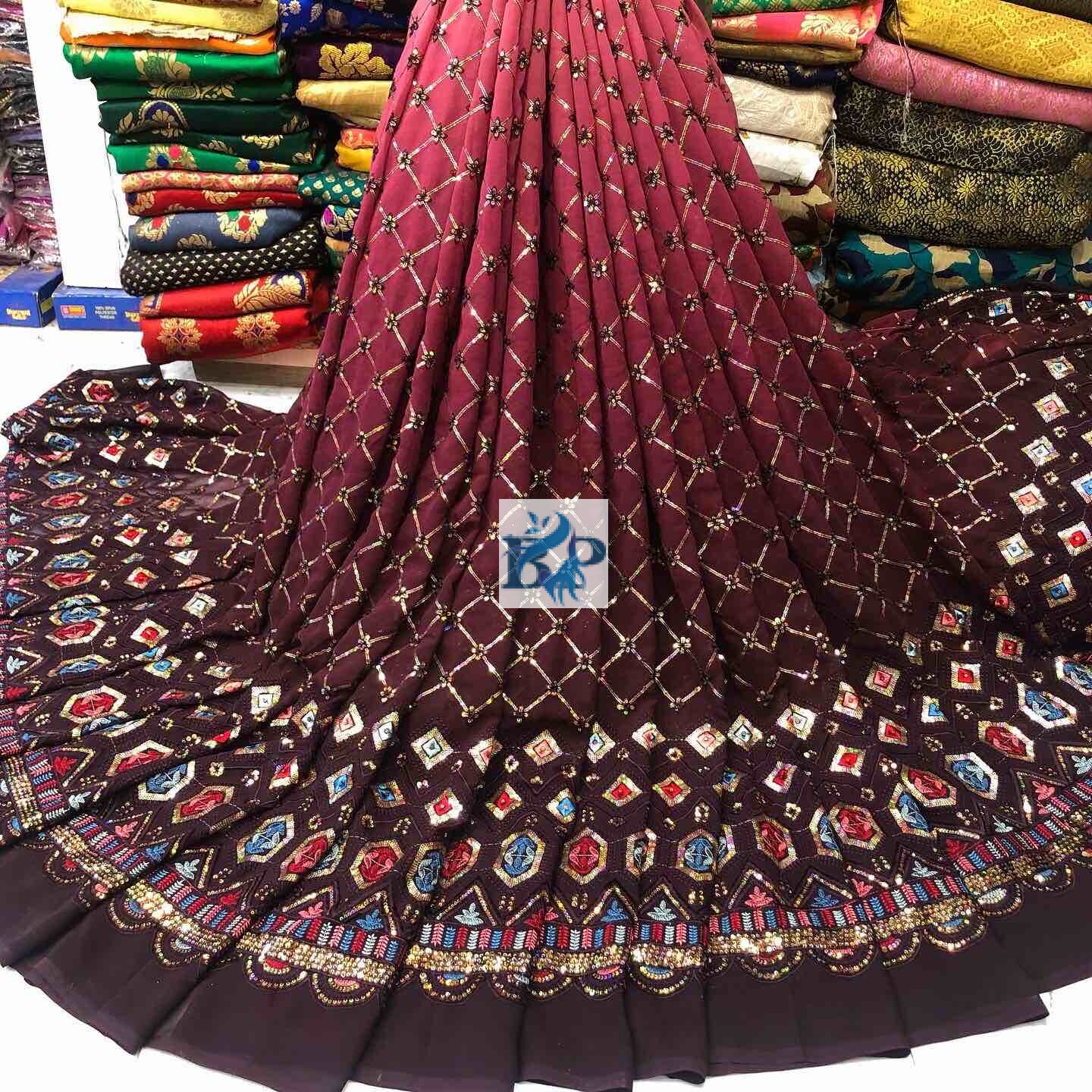FOX GEORGETTE MULTI  COLOUR
