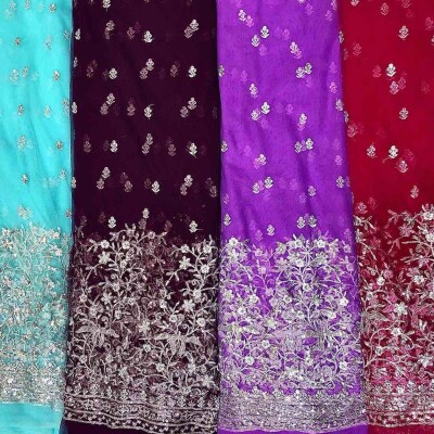 NET SILVER DAMAN FABRIC