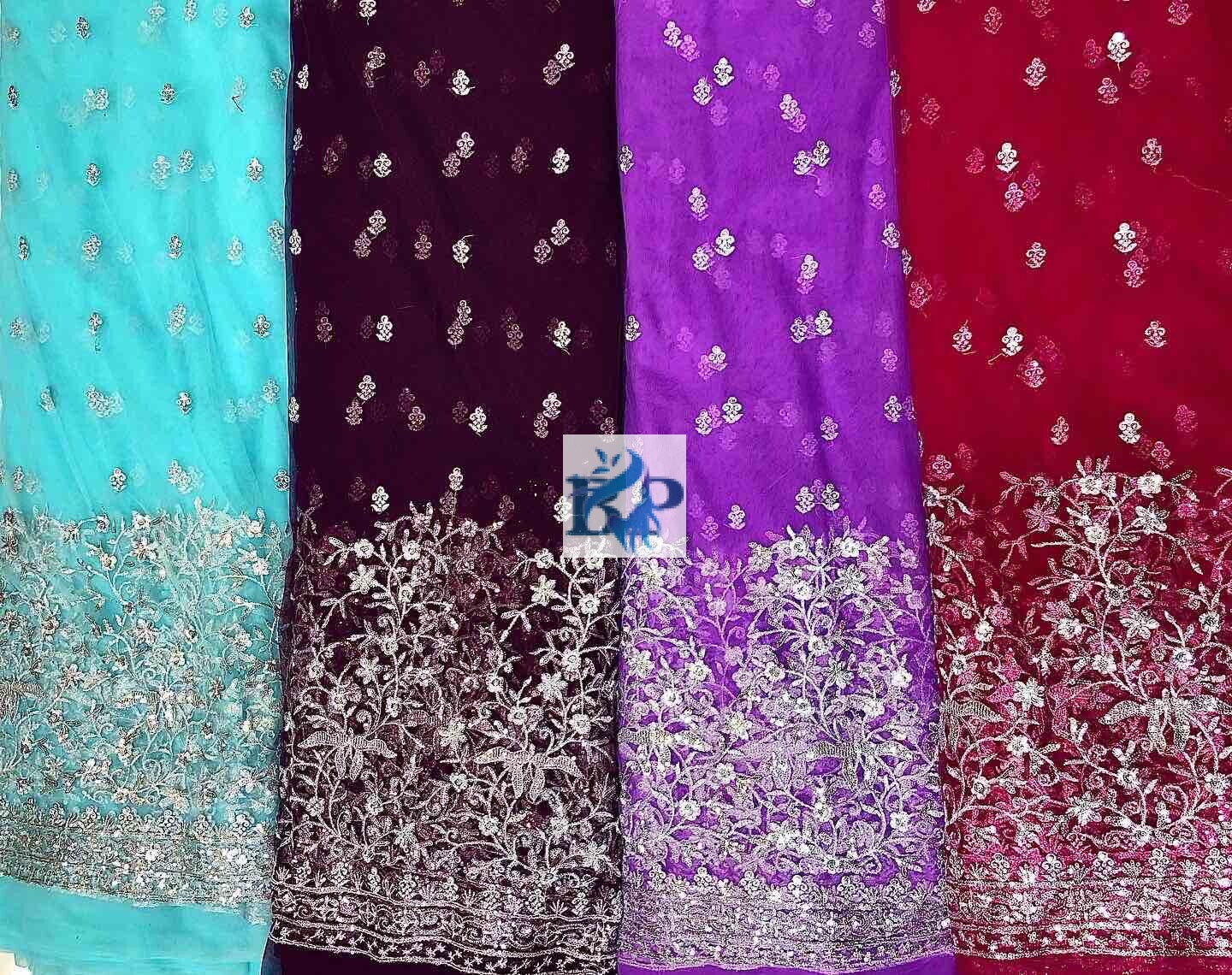 NET SILVER DAMAN FABRIC
