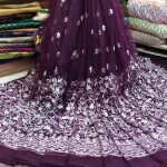 NET SILVER DAMAN FABRIC