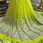 NET SILVER DAMAN FABRIC