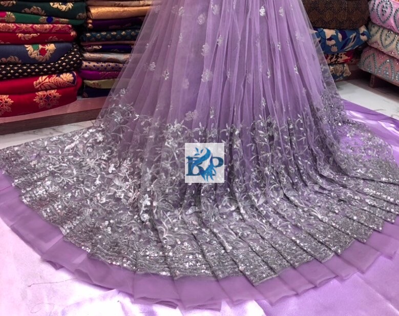 NET SILVER DAMAN FABRIC