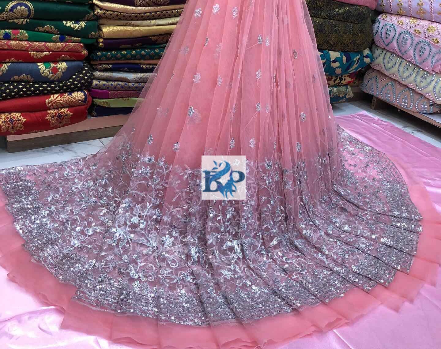 NET SILVER DAMAN FABRIC