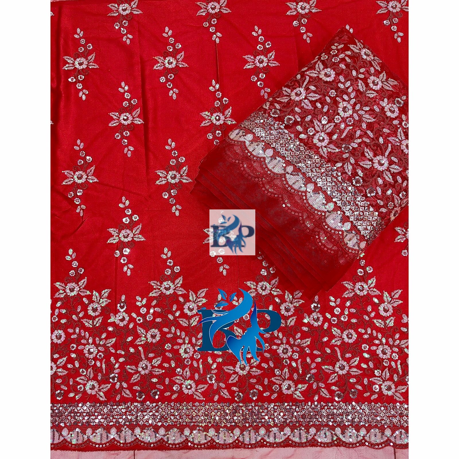 Flower design net fabric
