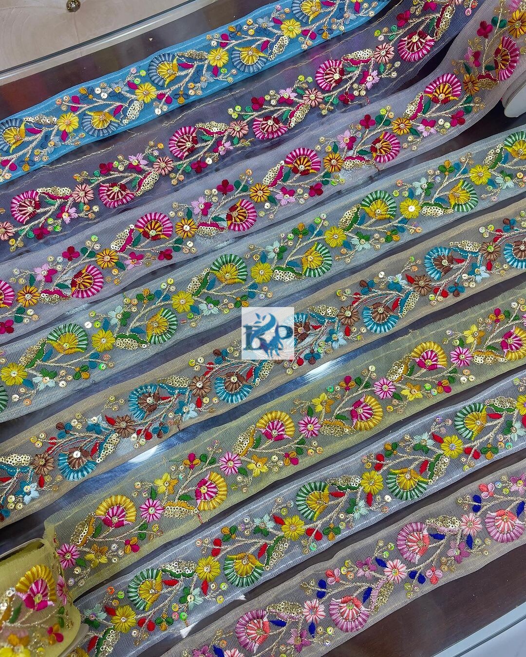 fancy fulkari embroidery lace