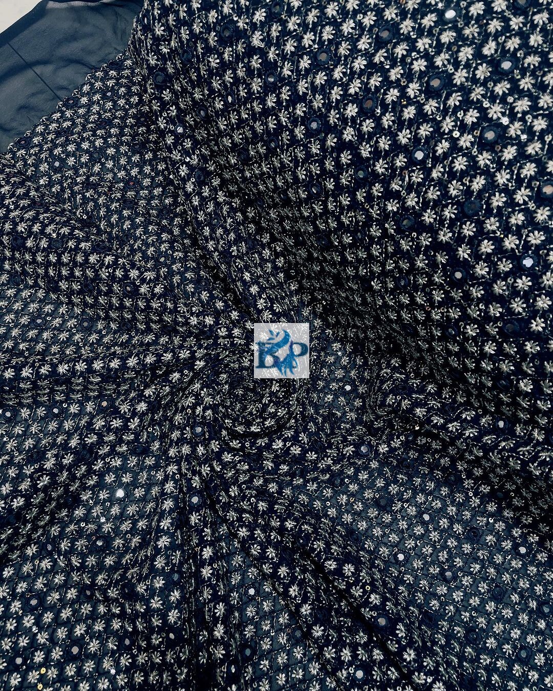 Zardosi embroidery georgette fabric