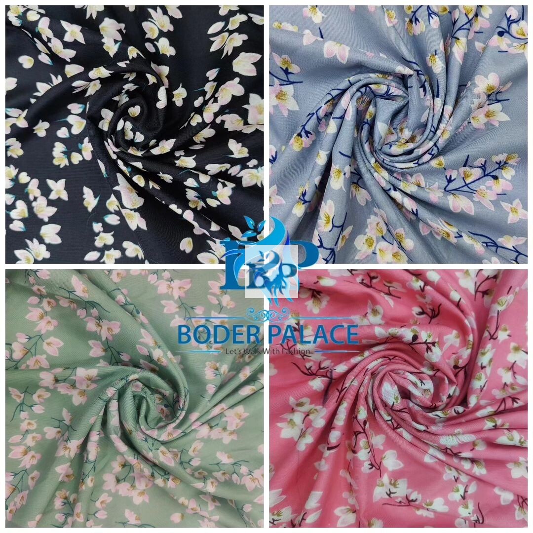 New arrivals floral printed silk fabrics