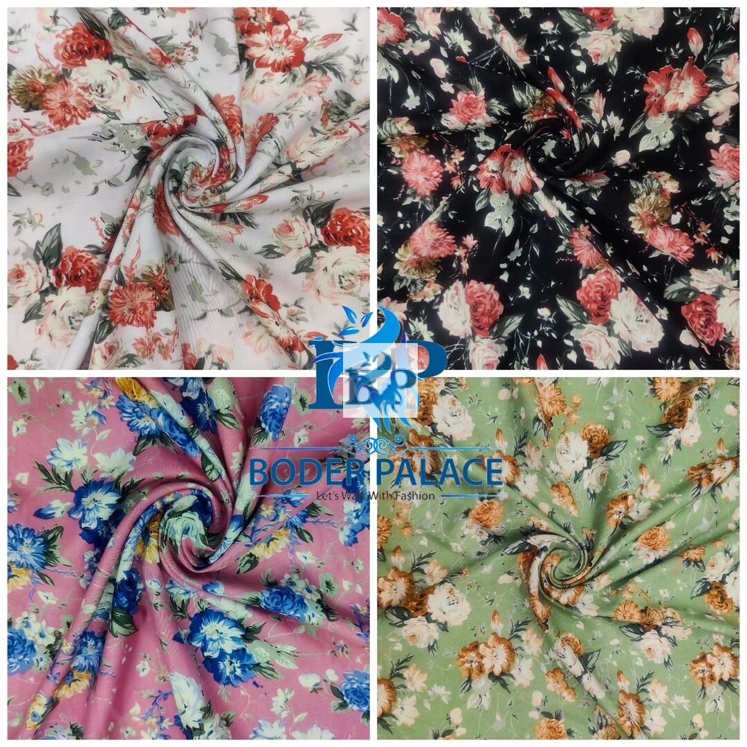 New arrivals floral printed silk fabrics are available now