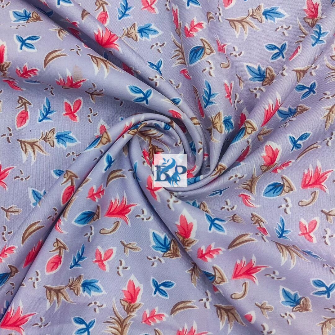 New floral printed silk fabric