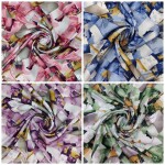 New arrivals multicolor floral printed silk fabric are available now