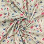 New floral printed silk fabric