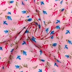 New floral printed silk fabric