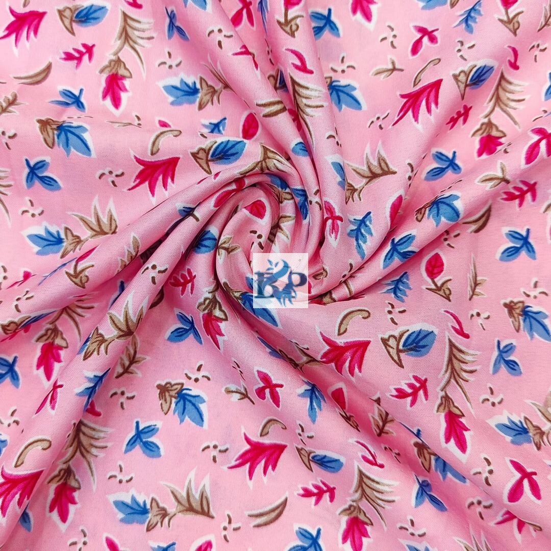 New floral printed silk fabric