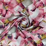 New arrivals multicolor floral printed silk fabric are available now