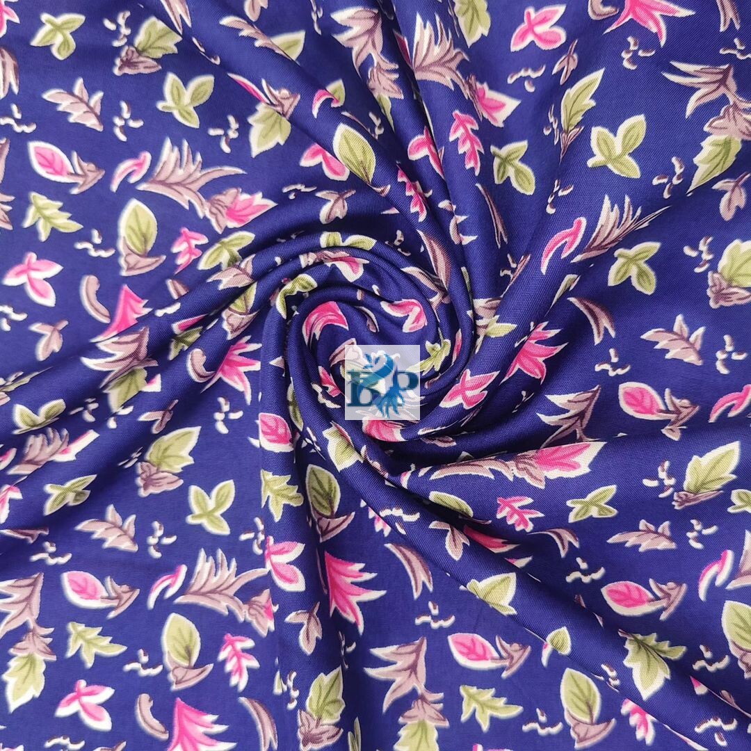 New floral printed silk fabric