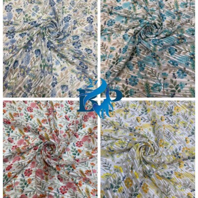 Flower print chiffon georgette